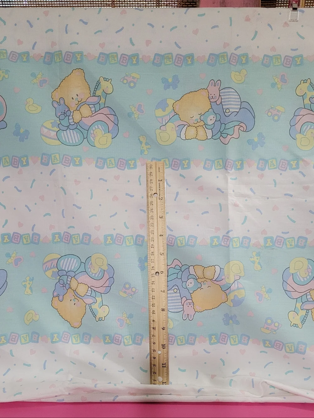 Baby Themed Pastel Colored Fabric 2 Yards (0798)